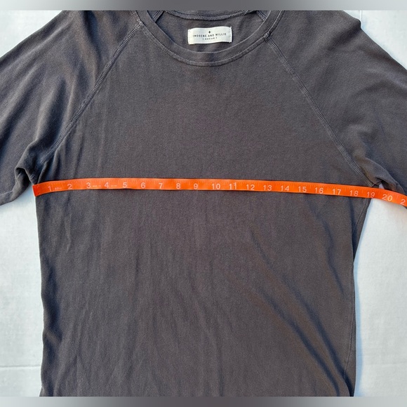 IMOGENE & WILLIE Distressed Raglan Sleeve Cotton Tee Shirt Basic Women’s Sz M - Picture 5 of 8